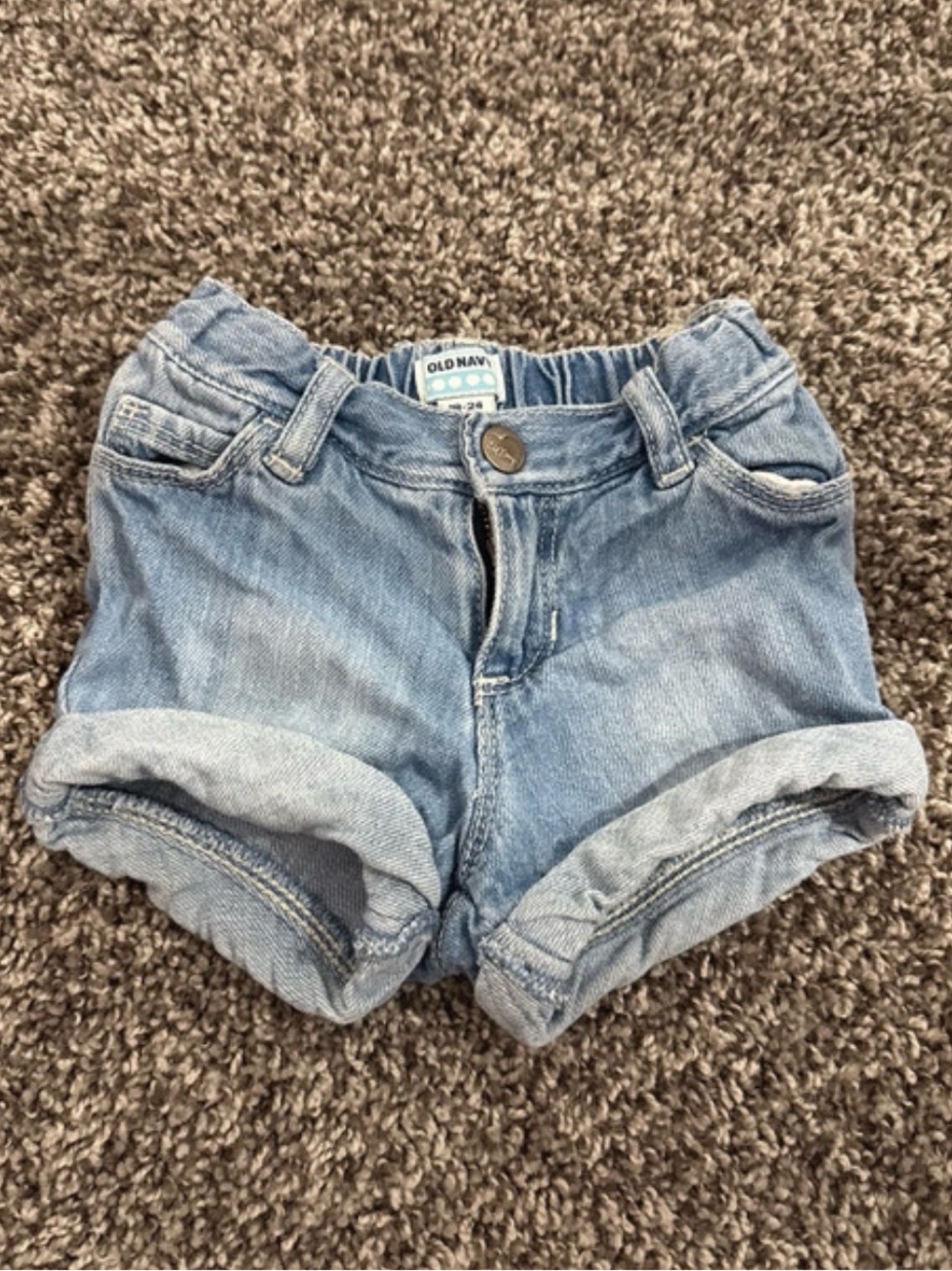Old Navy Light Blue Denim Rolled Cuff Shorts